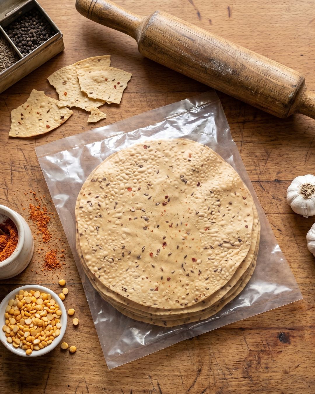 Chana Lehsun Papad