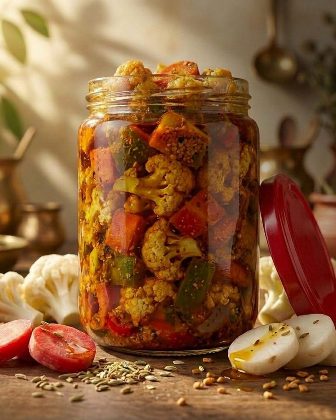 Khatta Meetha Gajar Gobhi Achar